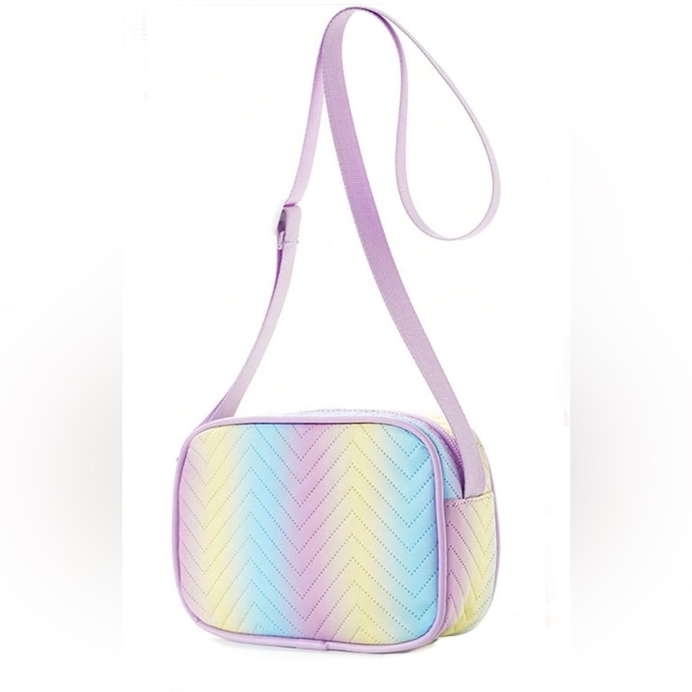 Brand New Super Cute Pastel Chevron Crossbody Bag